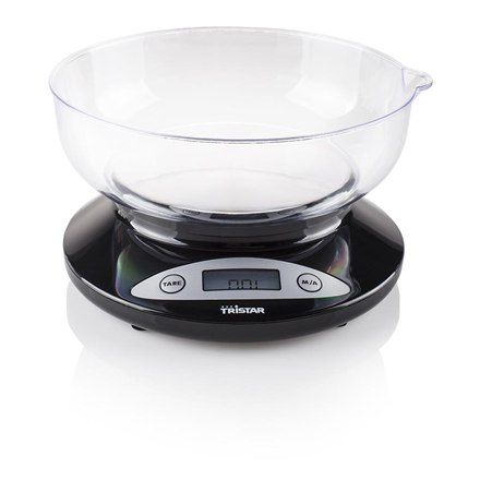 Tristar Kitchen scale KW-2430 Maximum weight (capacity) 2 kg, Graduation 1 g, Display type LCD, Blac